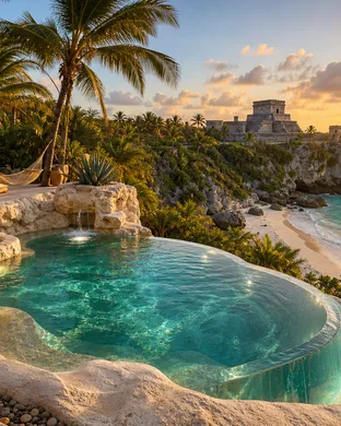 Piscine d'hôtel à Cancún