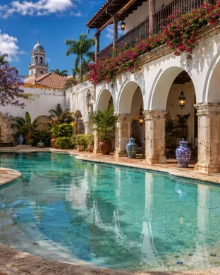 Piscine d'hôtel à Saint-Domingue
